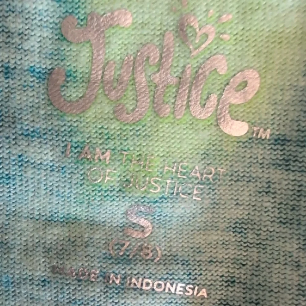 Justice Blue and Green Tie-Dye Casual Dress
